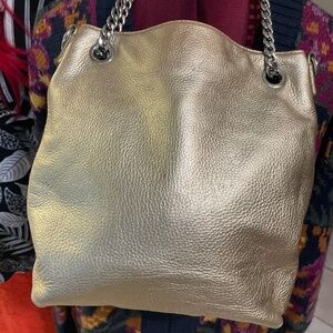 Michael Kors gold shoulder bag